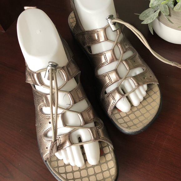 Ecco sandals gold Clearance